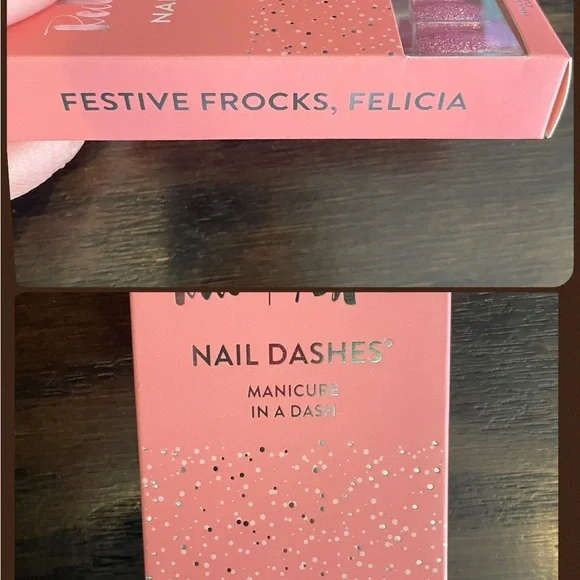 10 Red Aspen Nail Dashes Press-On Nails - size medium